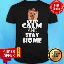 Awesome Dog Keep Calm And Stay Home Shirt