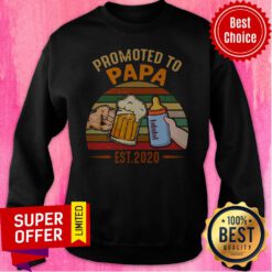 Awesome Promoted To Papa EST 2020 Vintage Sweatshirt