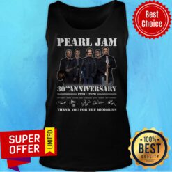 Pearl Jam 30nd Anniversary 1990 2020 Thank You For The Memories Tank Top