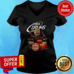 Top Baby Groot Yamaha Drums V-neck