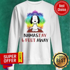 Top Snoopy Namastay 6 Feet Away Sweatshirt