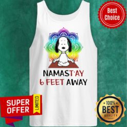 Top Snoopy Namastay 6 Feet Away Tank Top