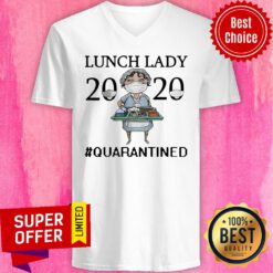Funny Nurse Lunch Lady 2020 Mask Quarantined V-neck