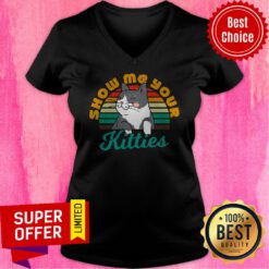Nice Cat Show Me Your Kitties Vintage V-neck