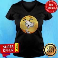 Funny Icon Care Cat V-neck