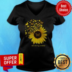 Top Butterfly And Sunflower You Are My Sunshine V-neck