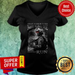 Awesome Army That Which Does Not Kill Me Should Run V-neck