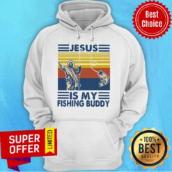 Awesome Jesus Is My Fishing Buddy Vintage Hoodie