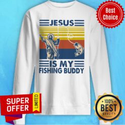 Awesome Jesus Is My Fishing Buddy Vintage Sweatshirt
