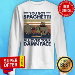 Awesome Raccoon You Got Spaghetti All Over Your Damn Face Vintage Sweatshirt