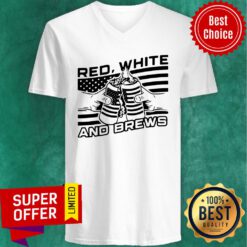 Awesome Red White And Brews V-neck