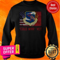 Awesome Strategic Air Command Cold War Vet American Flag Sweatshirt