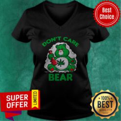 Funny Cannabis Don’t Care Bear V-neck