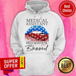 Funny Each Medical Assistant Red White And Blessed Vintage Hoodie