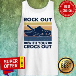 Funny Rock Out With You Crocs Out Vintage Tank Top