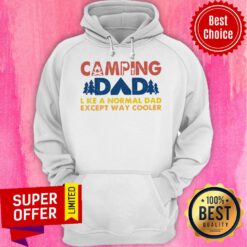 Funny Vintage Camping Dad Like A Normal Dad Except Way Cooler Hoodie