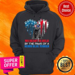 Heart Paw America My Heart Is Held By The Paws Of A Kerry Blue Terrier Dog Hoodie
