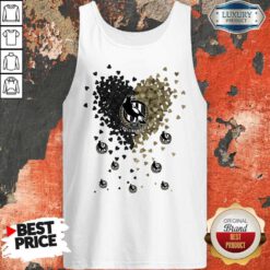 Nice Love Collingwood Magpies Logo Hearts Tank Top
