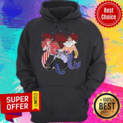 Nice The Little Mermaid Happy The 4th Of July American Flag Independence Day Hoodie