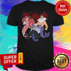 Nice The Little Mermaid Happy The 4th Of July American Flag Independence Day Shirt