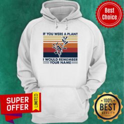 Nice Vintage If You Were A Plant I Would Remember Your Name Hoodie