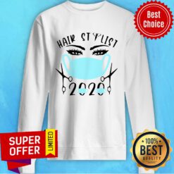 Official Blue Hair Stylist 2020 Face Mask Sweatshirt