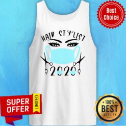 Official Blue Hair Stylist 2020 Face Mask Tank Top