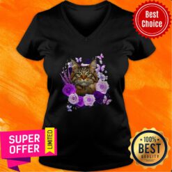 Official Cat Likes Rose V-neck