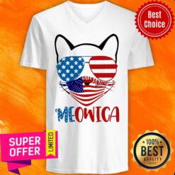 Official Meowica 4th Of July Merica Quarantine V-neck
