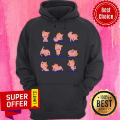 Official Pig Yoga Funny Piglets In Yoga Poses Sports Hoodie