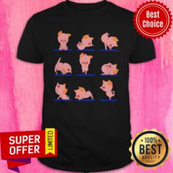 Official Pig Yoga Funny Piglets In Yoga Poses Sports Shirt