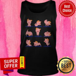 Official Pig Yoga Funny Piglets In Yoga Poses Sports Tank Top