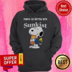 Official Snoopy Hug Sunkist Things Go Better With Sunkist Hoodie