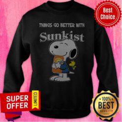 Official Snoopy Hug Sunkist Things Go Better With Sunkist Sweatshirt