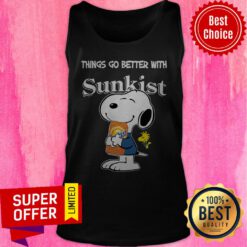 Official Snoopy Hug Sunkist Things Go Better With Sunkist Tank Top