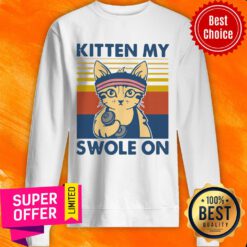 Official Strong Cat Kitten My Swole On Vintage Sweatshirt