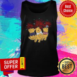 Pooh Disney Happy The 4th Of July Merica American Flag Independence Day Tank Top