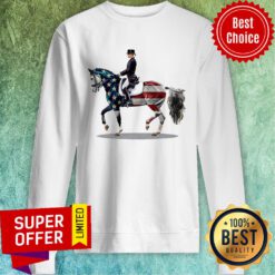 Premium American FLag Dressage Horse Sweatshirt