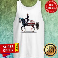 Premium American FLag Dressage Horse Tank Top