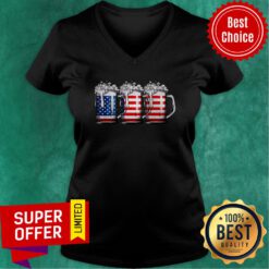 Premium Beer America Happy Independence Day V-neck