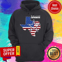 Premium Dallas Cowboys American Map Flag Hoodie