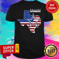 Premium Dallas Cowboys American Map Flag Shirt