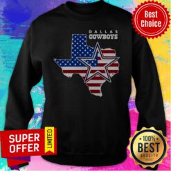 Premium Dallas Cowboys American Map Flag Sweatshirt