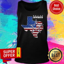 Premium Dallas Cowboys American Map Flag Tank Top
