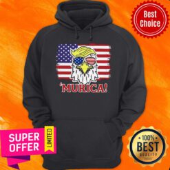 Premium Murica Trump Eagle American Flag 4th July Hoodie