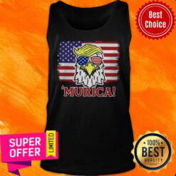 Premium Murica Trump Eagle American Flag 4th July Tank Top