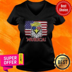 Premium Murica Trump Eagle American Flag 4th July V-neck