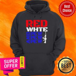 Premium Red White And Pew Pew Pew Hoodie