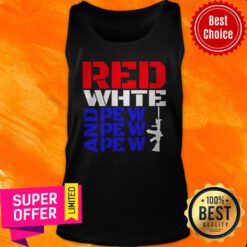 Premium Red White And Pew Pew Pew Tank Top