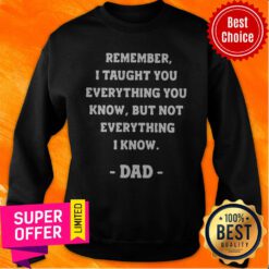 Remember I Taught You Everything You Know But Not Everything I Know Dad Vintage Sweatshirt